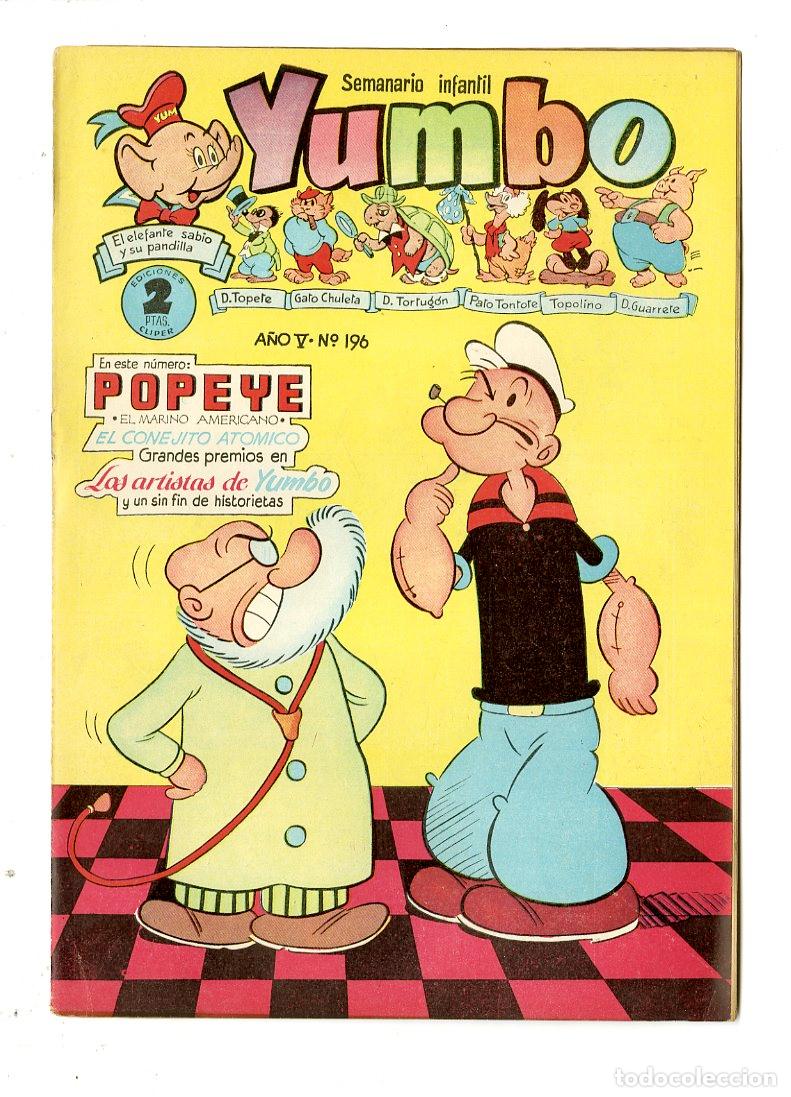 Tebeos: Yumbo / A&ntilde;o V / 1955 / Cliper / N.196 - Foto 1