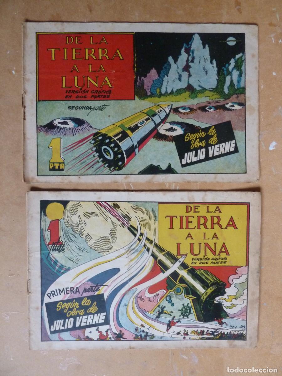 De la Tierra a la Luna, 1ª y 2ª Parte, Completa, Editorial Cisne/gerpla, 1942, con Sus Cromos