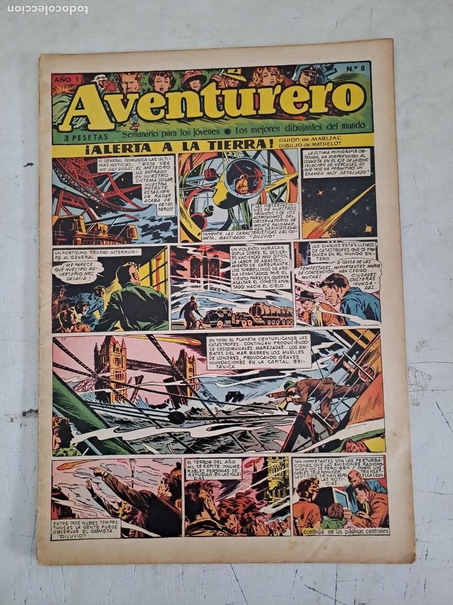 Tebeos: Aventurero 8, Cl&iacute;per en buen estado Bolsa DA - Foto 1