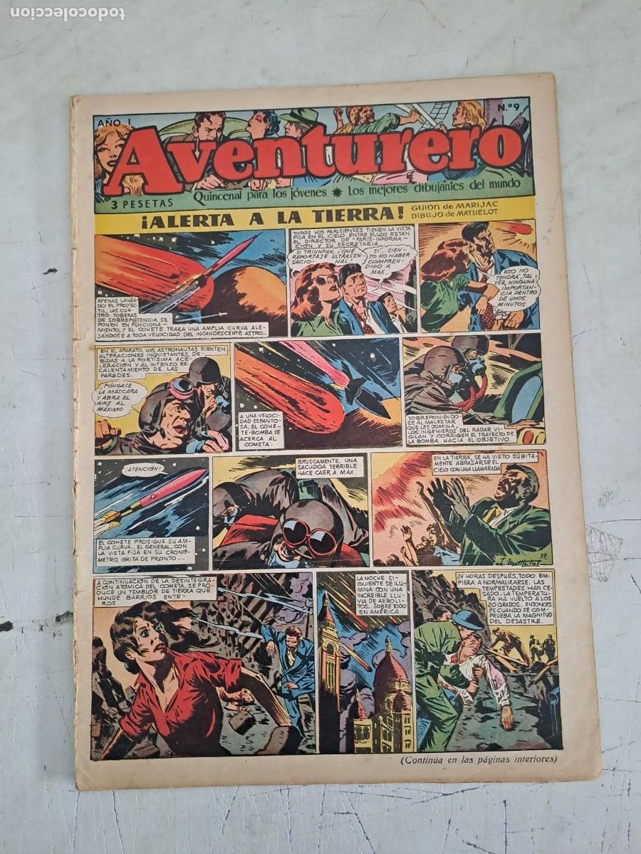 Tebeos: Aventurero 9, Cl&iacute;per en buen estado Bolsa DA - Foto 1