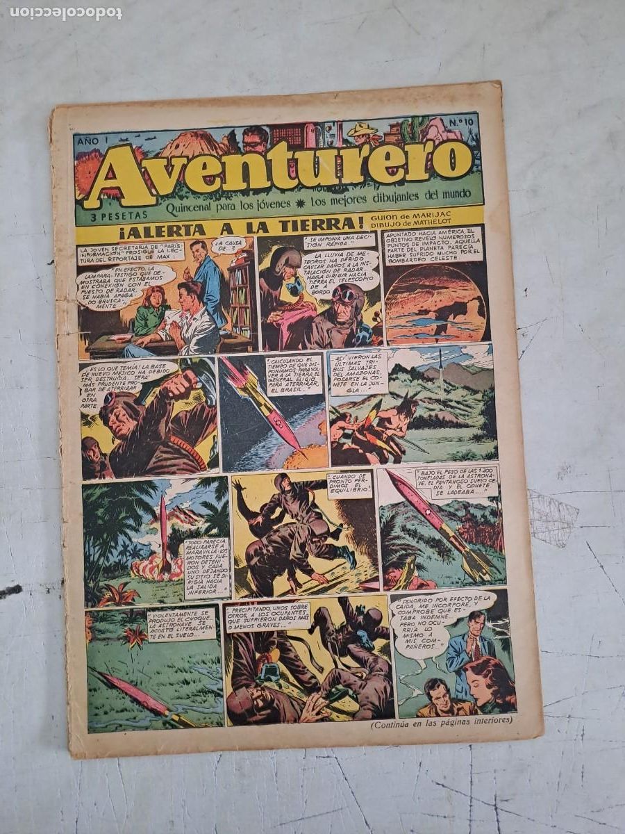 Tebeos: Aventurero 10, Cl&iacute;per en buen estado Bolsa DA - Foto 1
