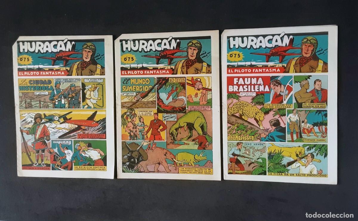 Tebeos: HURACAN EL PILOTO FANTASMA # EDITORIAL CISNE 1942 # LOTE DE 3 NUMEROS # LUIS