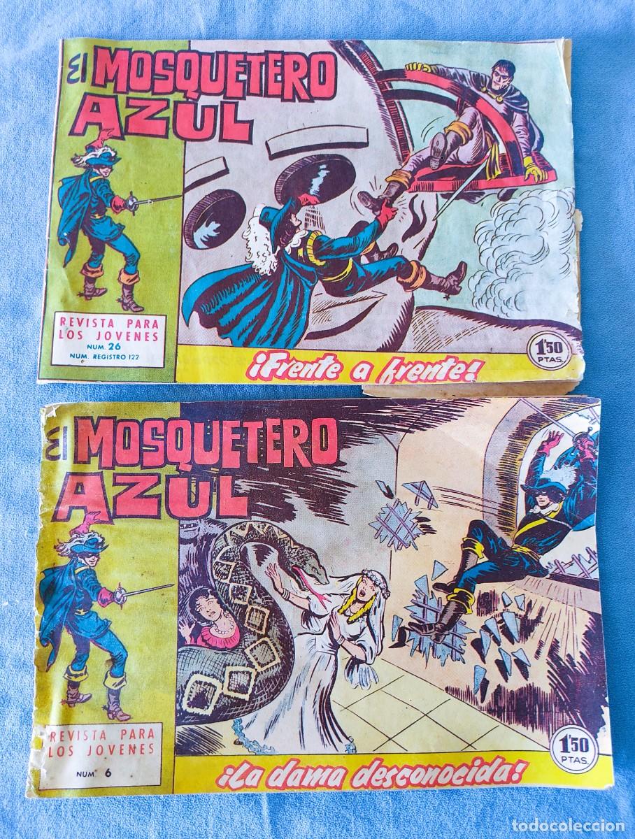 Tebeos: 2 EJEMPLARES DE EL MOSQUETERO AZUL EDITORIAL BRUGUERA 1962 ORIGINALES