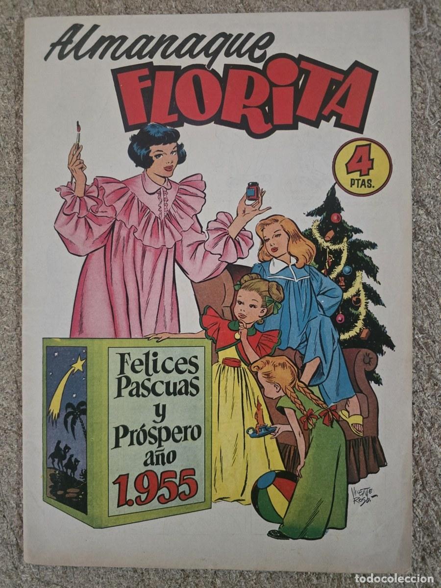 Tebeos: Almanaque Florita.Felices Pascuas y Pr&oacute;spero A&ntilde;o 1955.Cliper