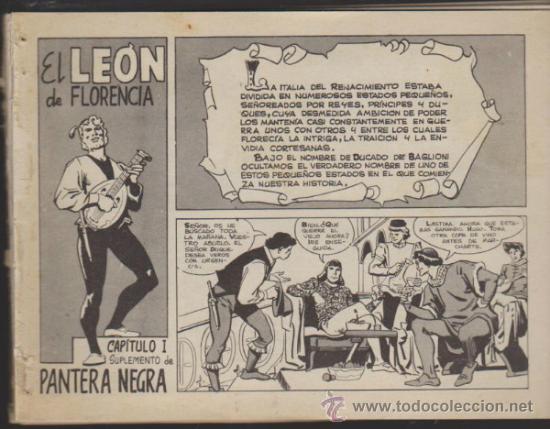 Tebeos: El Le&oacute;n de Florencia. Completa. Suplemento de Pantera Pegra. - Foto 1