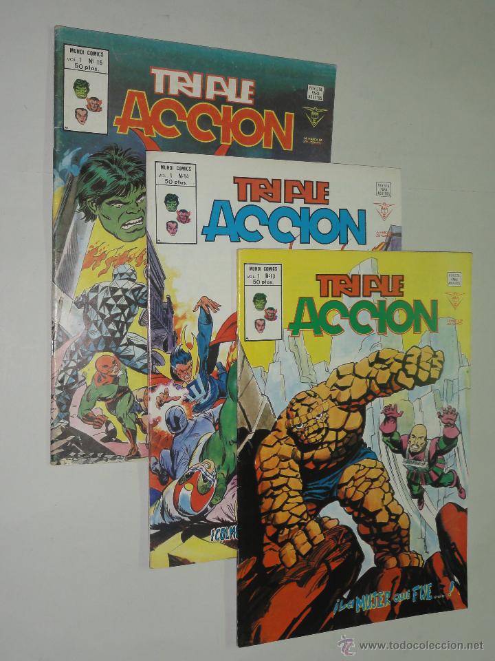 Tebeos: LOTE DE 3 EJEMPLARES DE TRIPLE ACCION - VERTICE - Foto 1