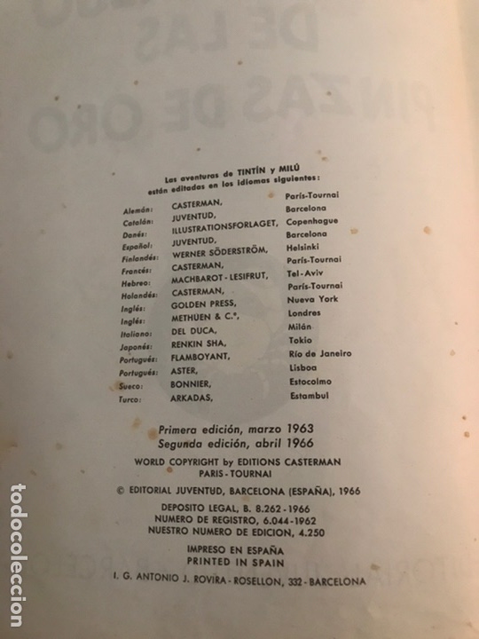 Tebeos: TINT&Iacute;N - EL CANGREJO DE LAS PINZAS DE ORO - Foto 2