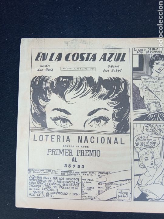 Tebeos: EN LA COSTA AZUL,a&ntilde;o1959 - Foto 2