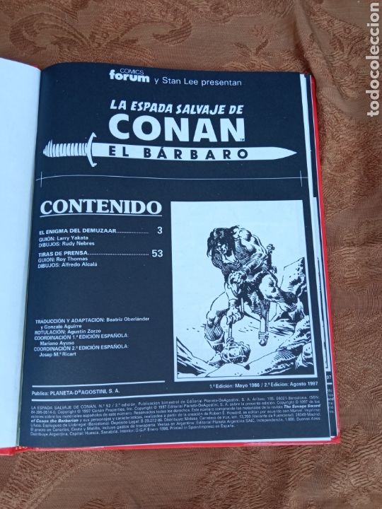 Tebeos: LA ESPADA SALVAGE DE CONAN EL BARBARO - Foto 2