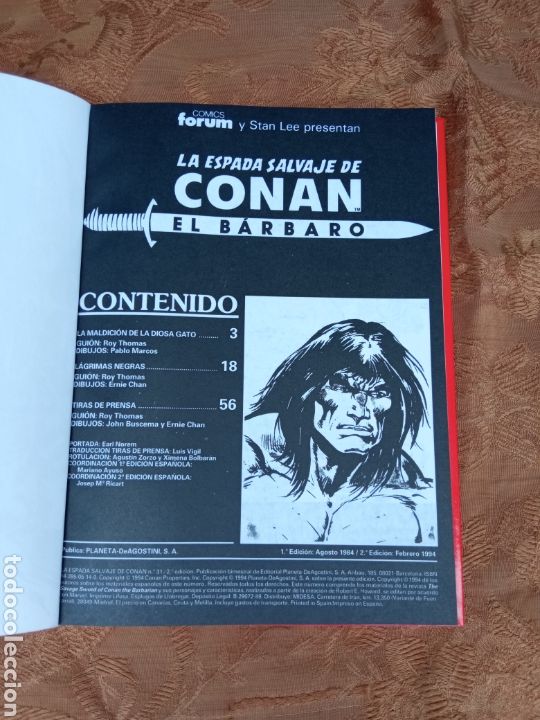 Tebeos: LA ESPADA SALVAGE DE CONAN EL BARBARO - Foto 2