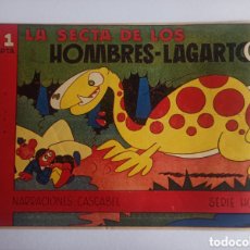 Tebeos: LA SECTA DE LOS HOMBRES - LAGARTOS. NARRACIONES CASCABEL. SERIE HUMOR. AÑO 1944.