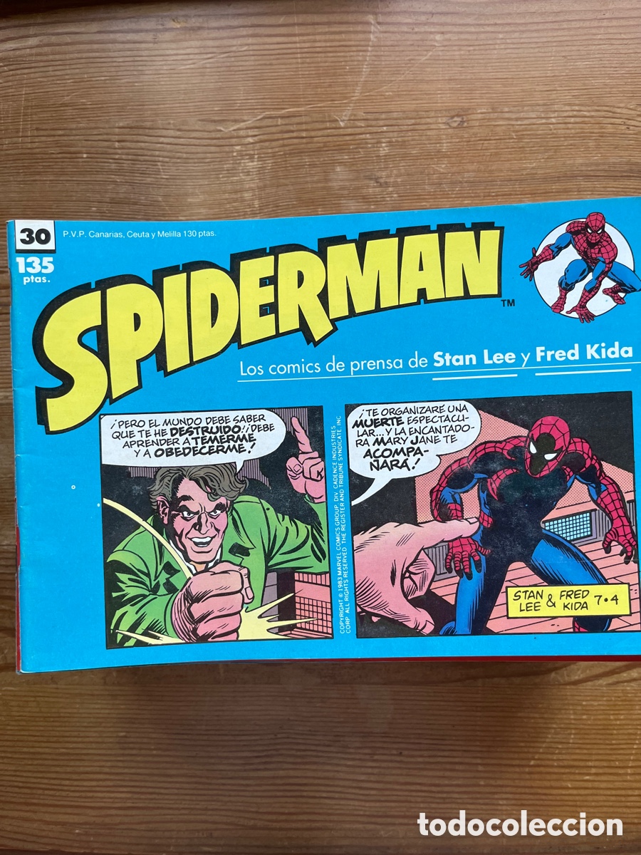 Tebeos: Spiderman lote 24 c&oacute;mic tiras de prensa - Foto 24