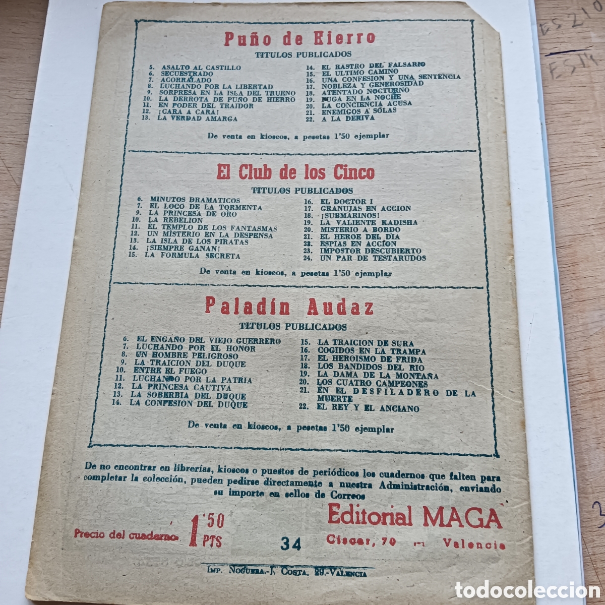 Tebeos: EL PEQUE&Ntilde;O HEROE N&Uacute;M-34 ORIGINAL EDITORIAL MAGA - Foto 2