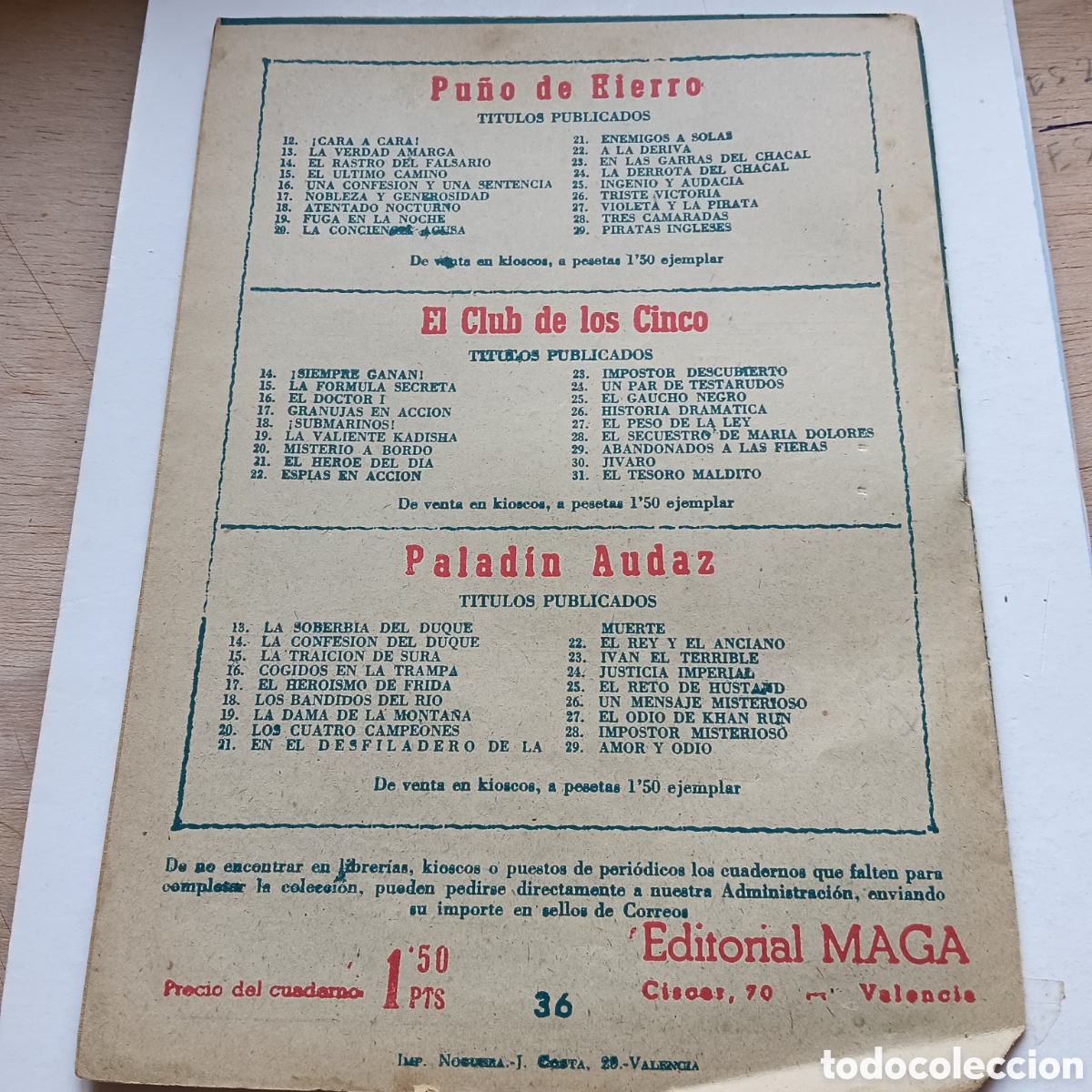 Tebeos: EL PEQUE&Ntilde;O HEROE N&Uacute;M-36 ORIGINAL EDITORIAL MAGA - Foto 2