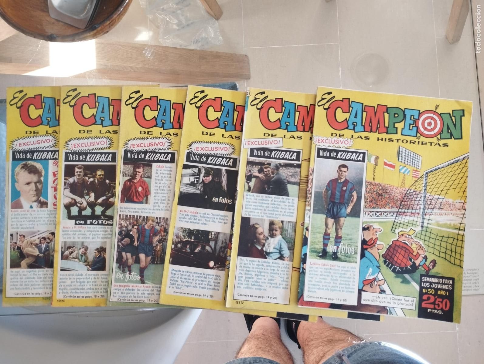 Giornalini: EL CAMPEON DE LAS HISTORIETAS BRUGUERA VIDA DE KUBALA COMPLETA MUY BUEN ESTADO