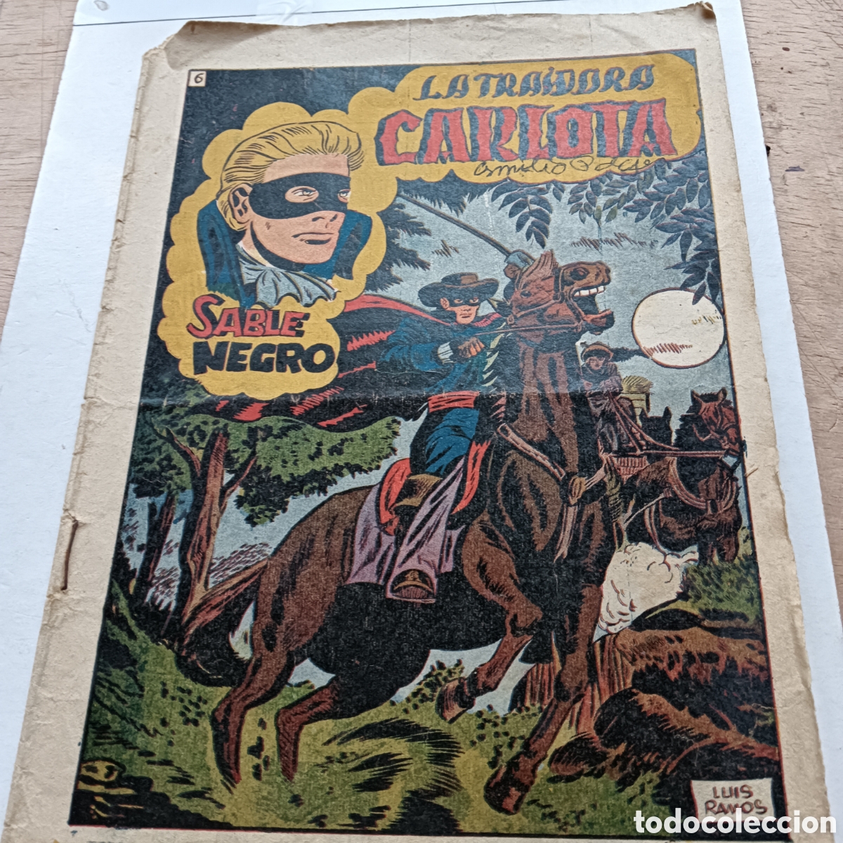 Tebeos: SABLE NEGRO NUM 6 EDITORIAL GRAFIDEA A&Ntilde;O 1957 - Foto 1