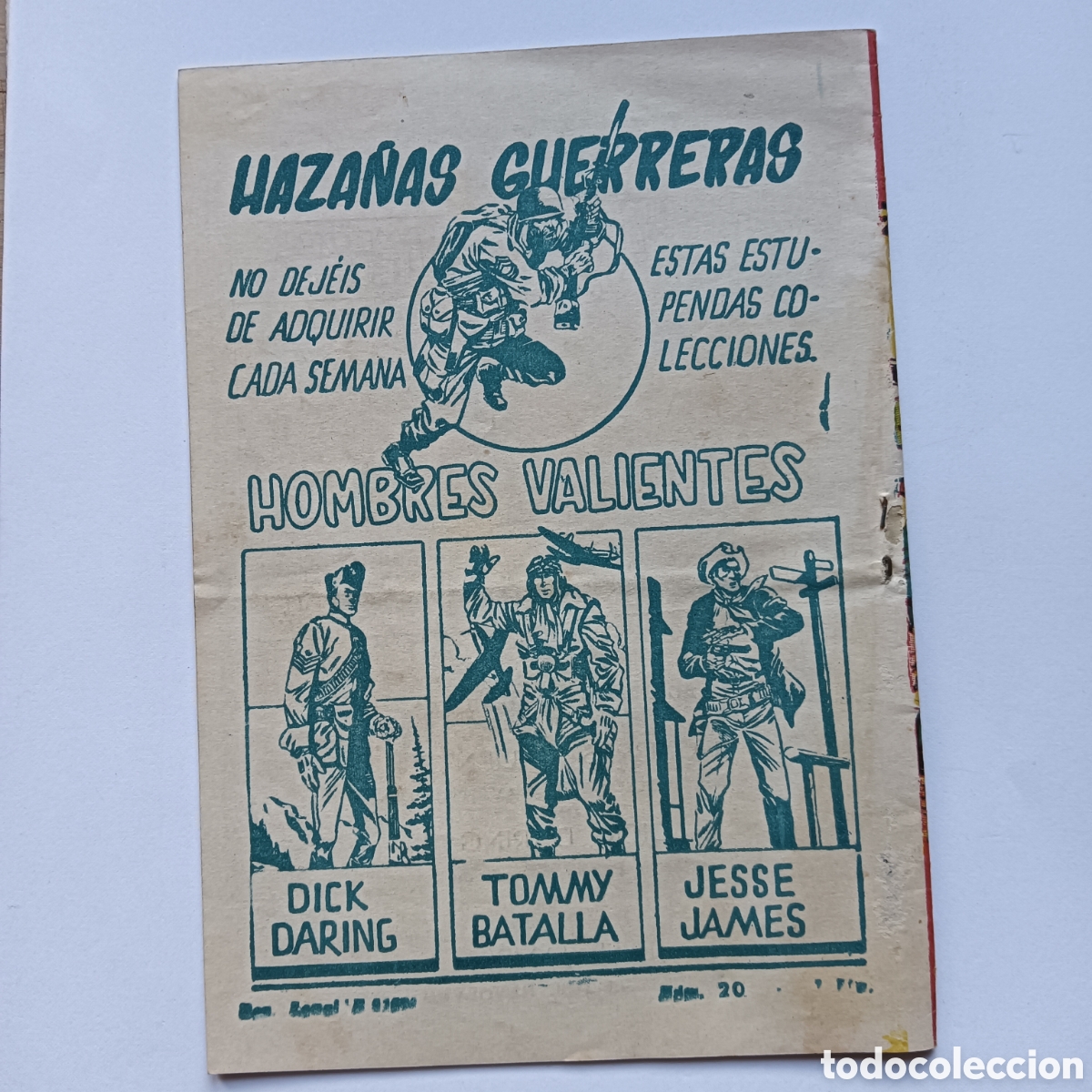 Tebeos: HOMBRES VALIENTES DICK DARING N&Uacute;M-20 - Foto 2