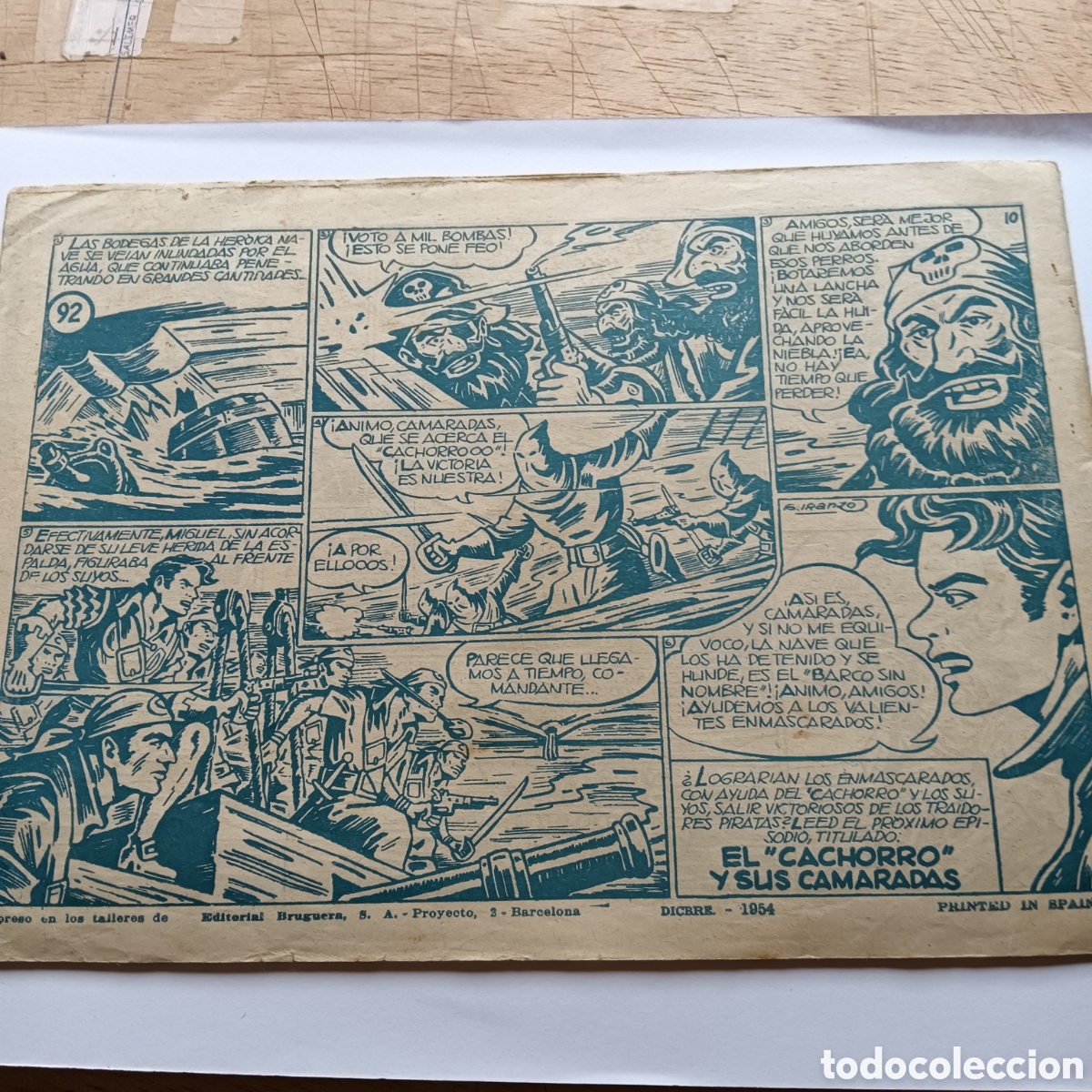 Tebeos: EL CACHORRO N&Uacute;M 92 A&Ntilde;O 1954 ORIGINAL - Foto 2