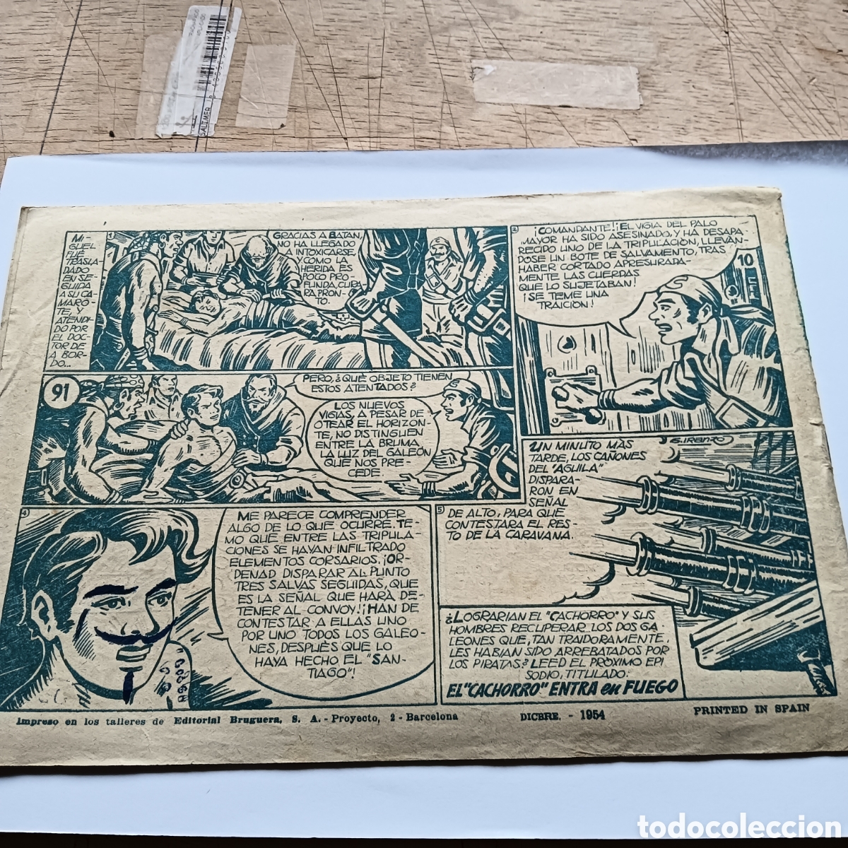 Tebeos: EL CACHORRO N&Uacute;M 91 A&Ntilde;O1954 ORIGINAL - Foto 2