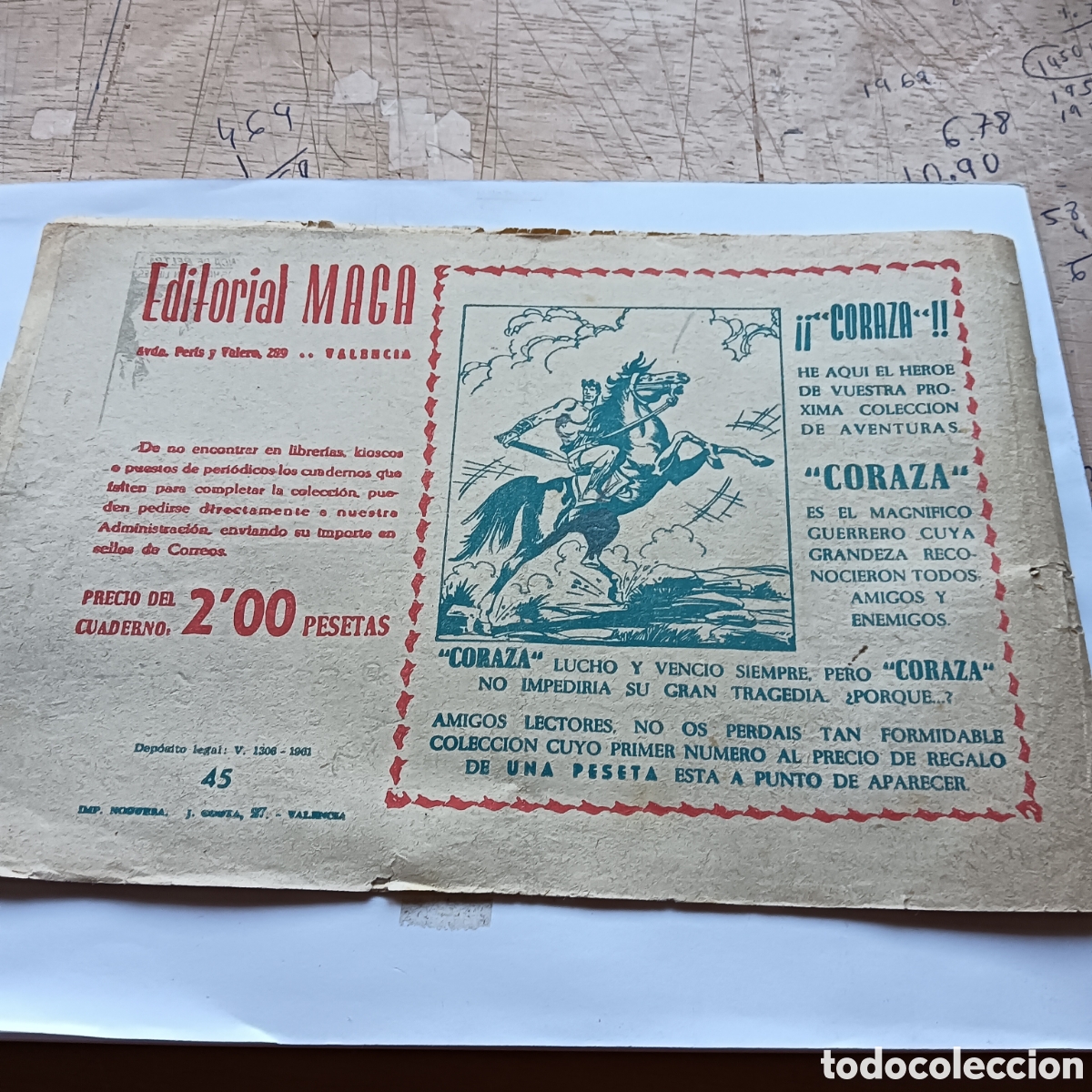 Tebeos: HACHA Y ESPADA N&Uacute;M-45 EDITORIAL MAGA ORIGINAL - Foto 2