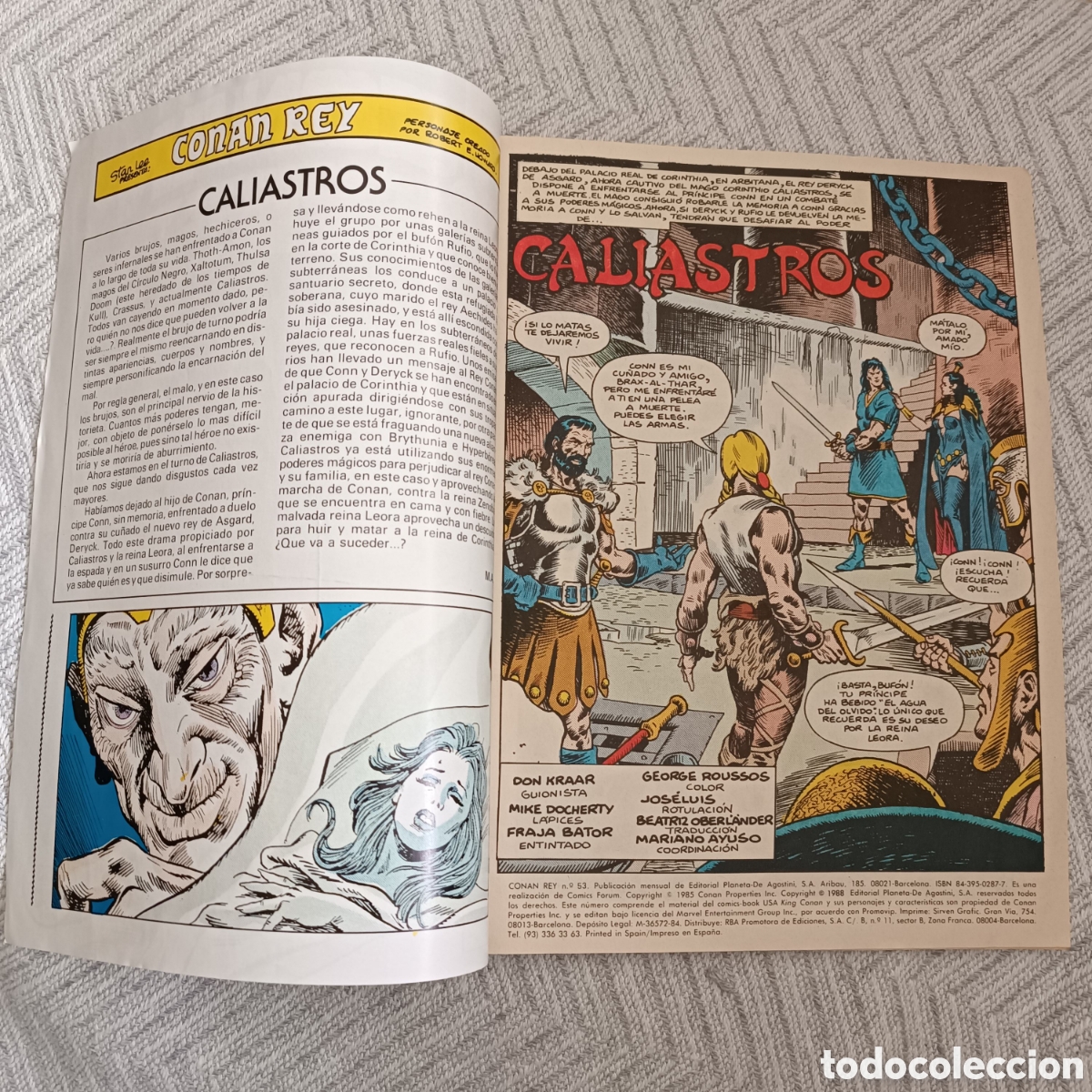 Tebeos: CONAN REY, N&ordm; 53, FORUM, A&Ntilde;O 1985 - Foto 3