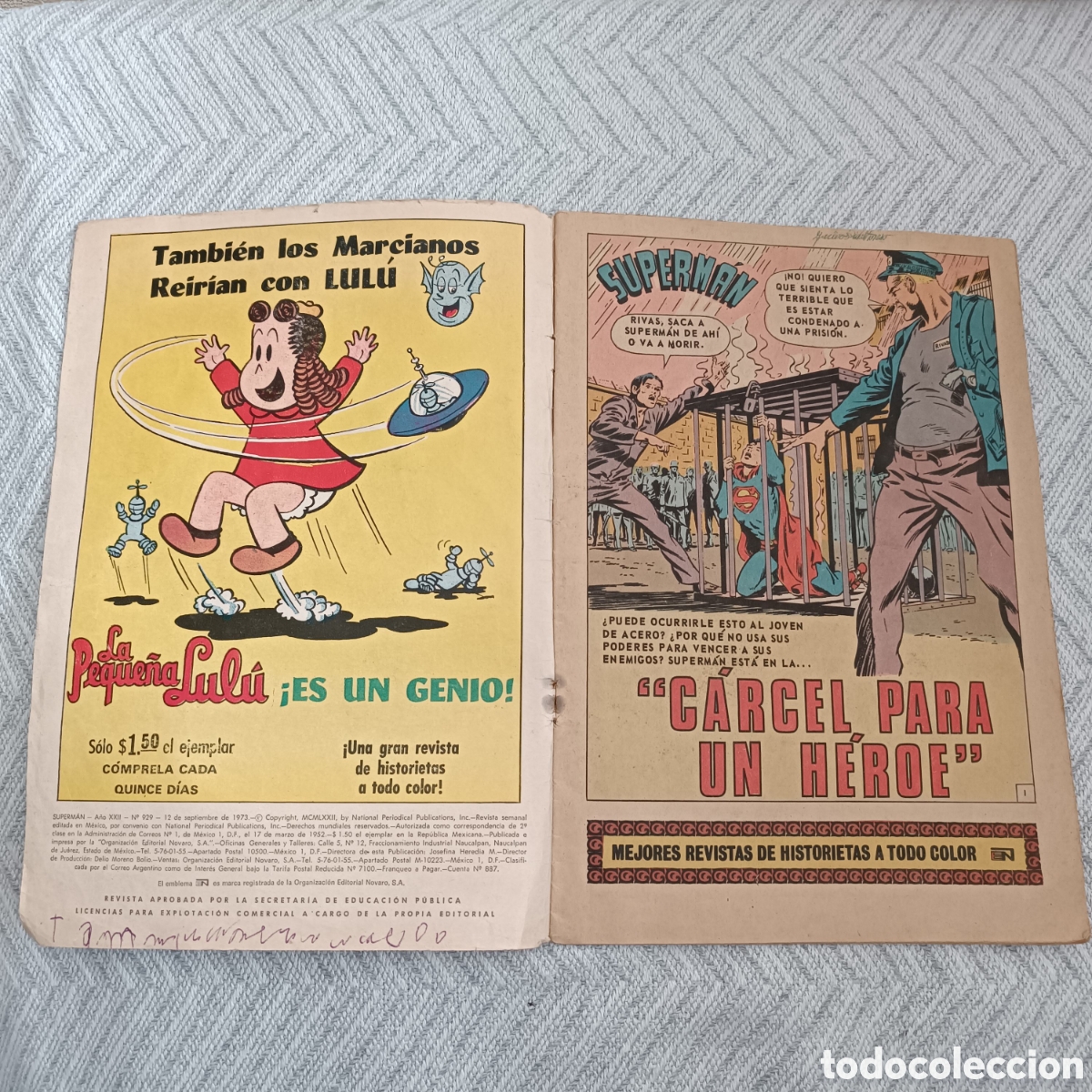 Tebeos: SUPERMAN NOVARO N&ordm; 929. A&Ntilde;O 1973 - Foto 3