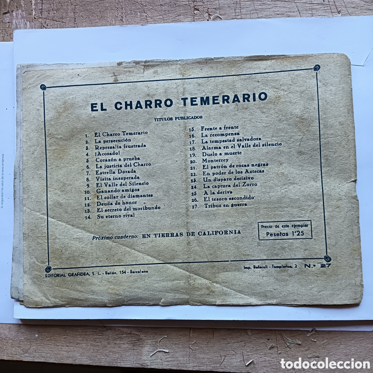 Tebeos: EL CHARRO TEMERARIO N&Uacute;M-27 - Foto 2