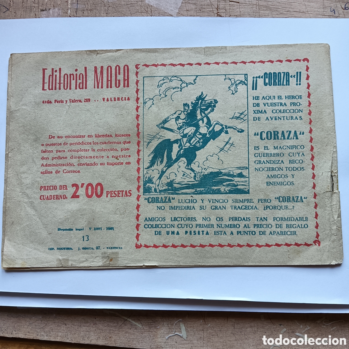 Tebeos: EL LE&Oacute;N MARINO N&Uacute;M-13 EDITORIAL MAGA ORIGINAL - Foto 3