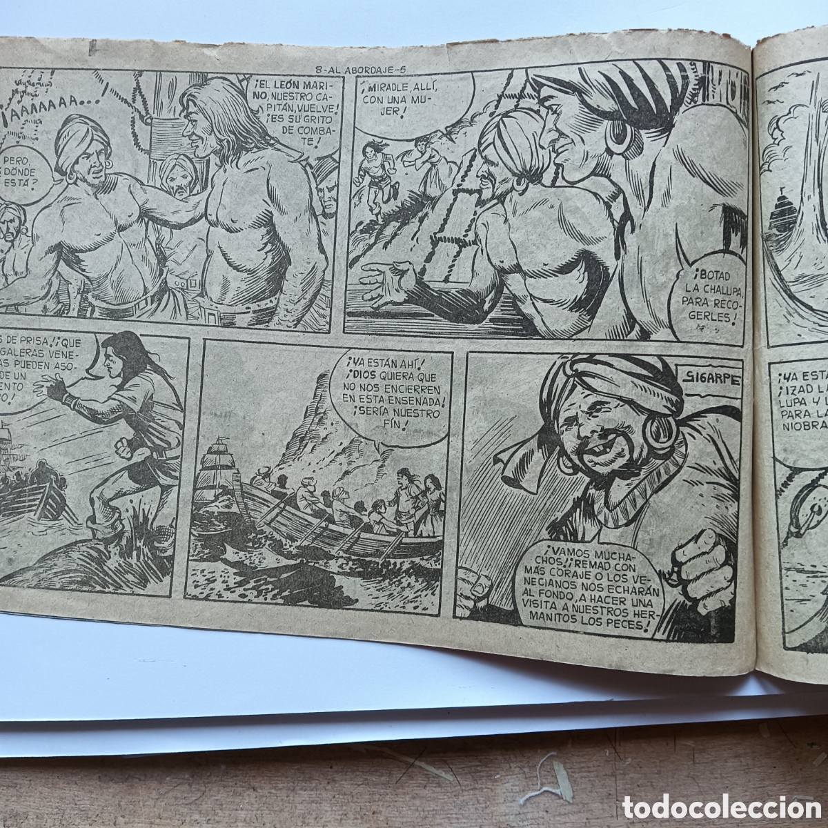 Tebeos: EL LE&Oacute;N MARINO N&Uacute;M-8 EDITORIAL MAGA ORIGINAL - Foto 2
