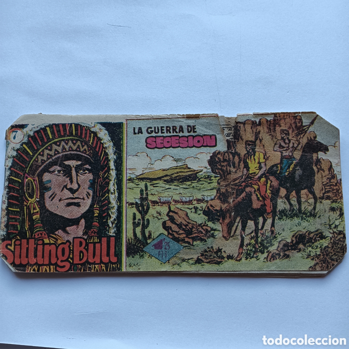 Tebeos: SITTING BULL N&Uacute;M-7 HISPANO AMERICANA ORIGINAL - Foto 1