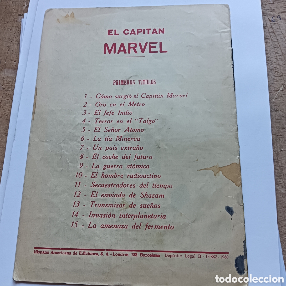 Tebeos: CAPITAN MARVEL N&Uacute;M 13 HISPANO AMERICANA ORIGINAL - Foto 3