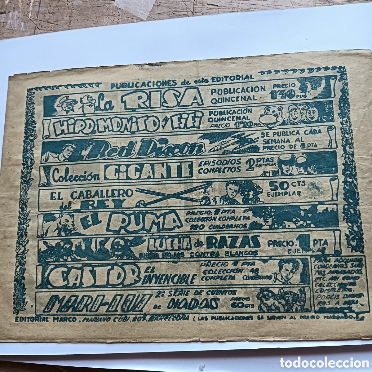 Tebeos: EL PUMA N&Uacute;M-27 EDITORIAL MARCO ORIGINAL A&ntilde;o1952 - Foto 3