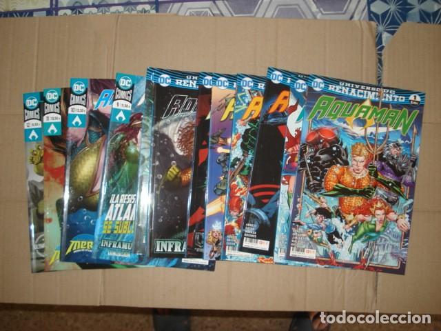 Tebeos: Aquaman renacimiento, 2017, completa, 12 tomos, ECC, impecable - Foto 1