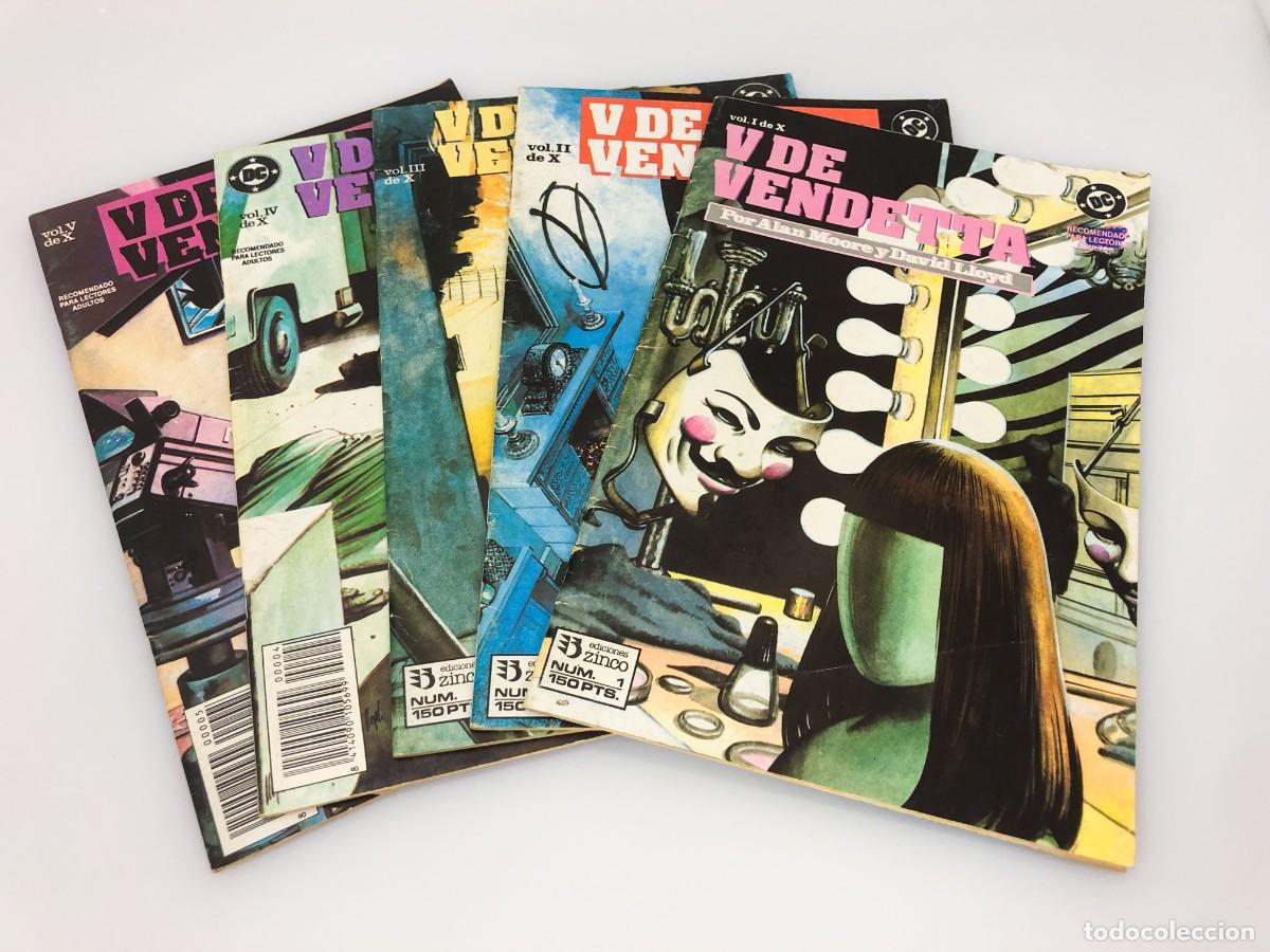 Tebeos: V de Vendetta - 5 primeros n&uacute;meros de Alan Moore y David Lloyd - Ediciones Zinco - Foto 1