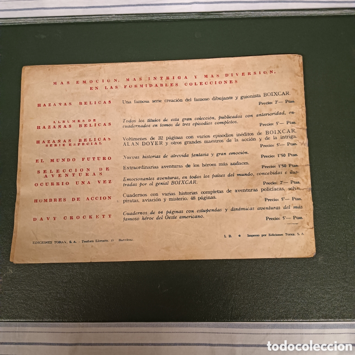 Tebeos: CAPITAN CORAJE N&Uacute;M-7 EDITORIAL TORAY ORIGINAL A&Ntilde;O 1958 - Foto 3