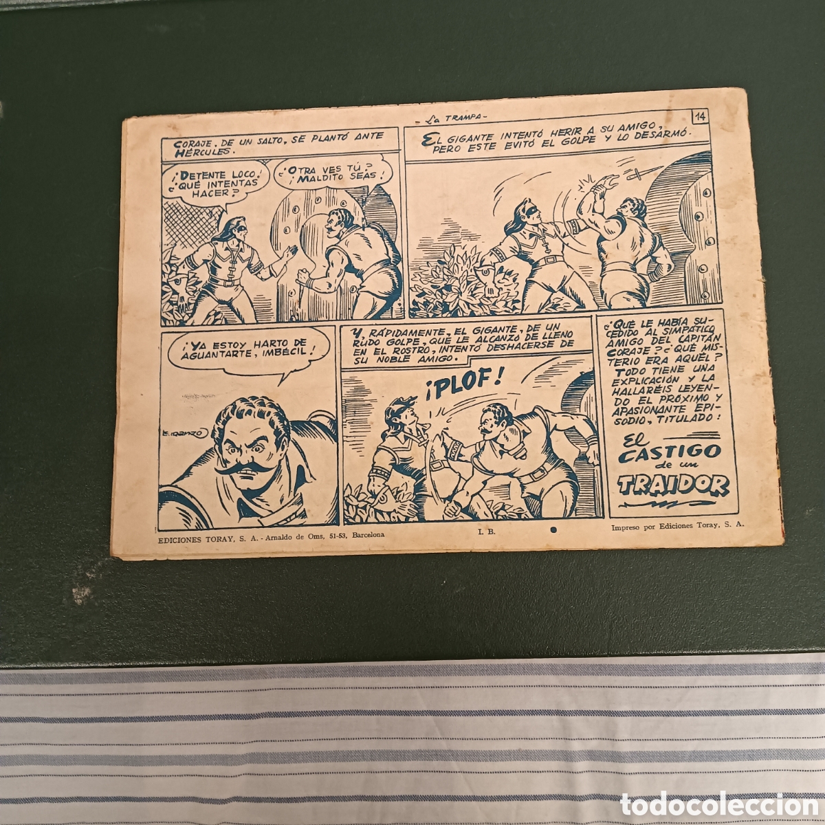 Tebeos: CAPITAN CORAJE N&Uacute;M-15 EDITORIAL TORAY ORIGINAL A&Ntilde;O 1958 - Foto 3