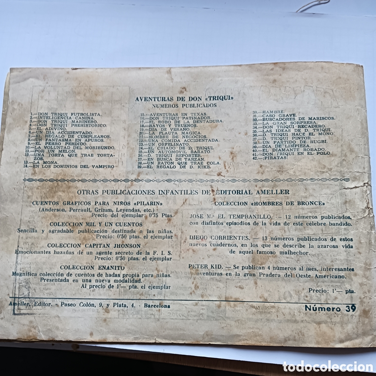 Tebeos: DON TRIQUI N&Uacute;M 39 EDI. AMELLER - Foto 2