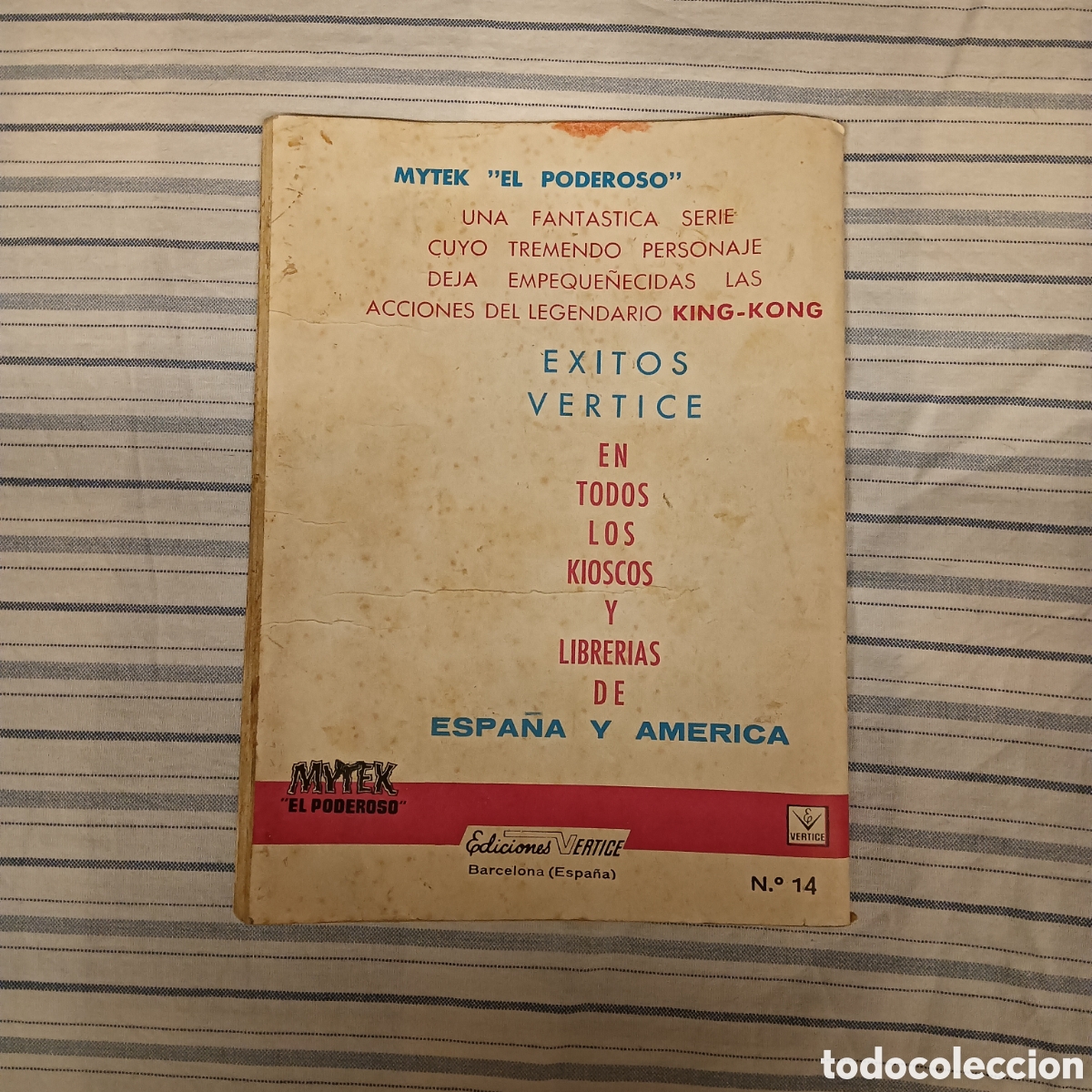 Tebeos: MYTEX EL PODEROSO V&Eacute;RTICE GRAPA N&Uacute;M -14 - Foto 2