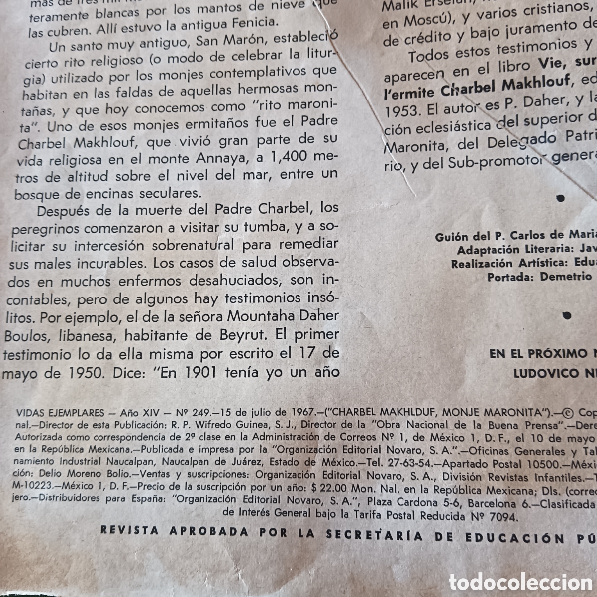Tebeos: VIDAS EJEMPLARES N&Uacute;M-249EDI.NOVARO - Foto 2
