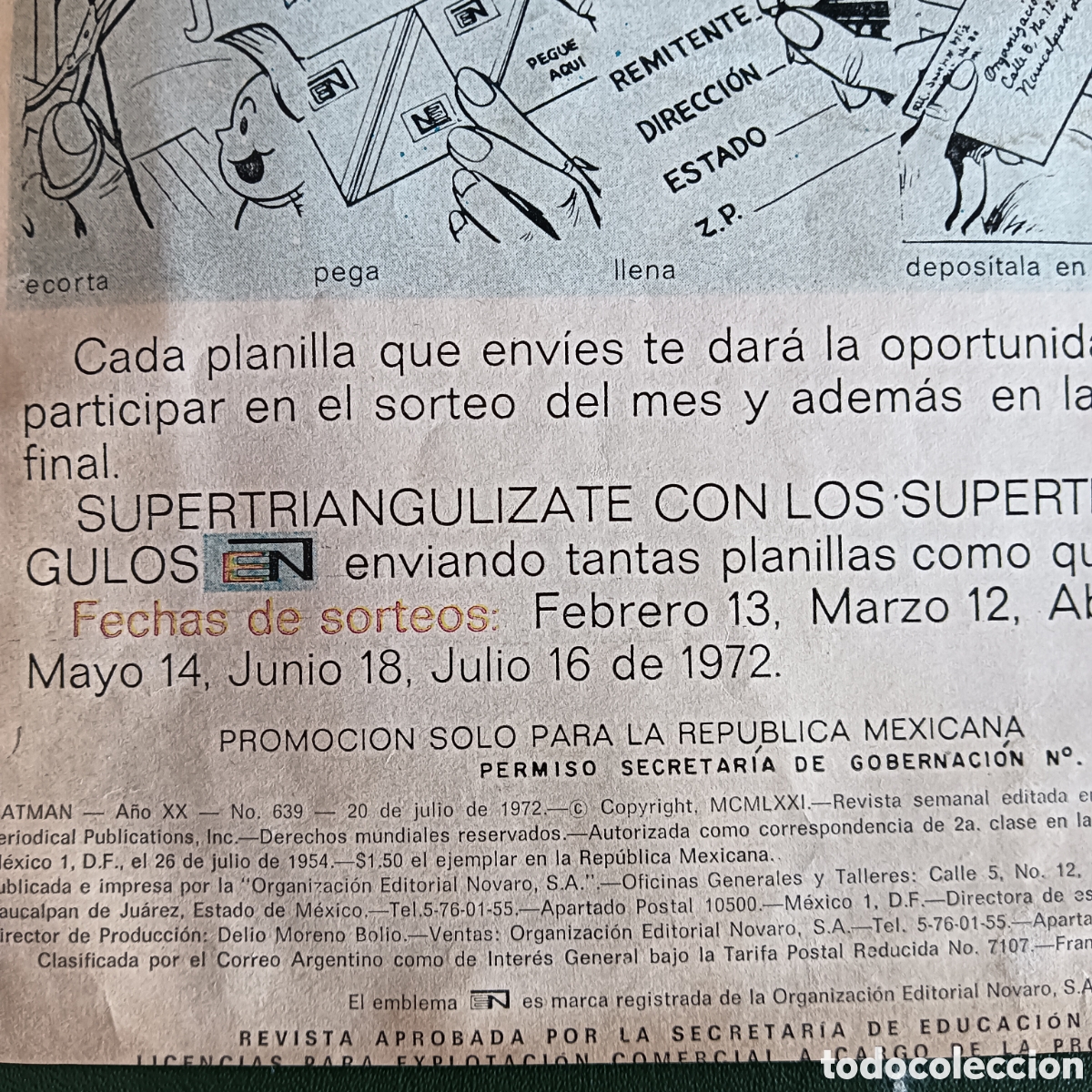 Tebeos: BATMAN N&Uacute;M-639 NOVARO A&Ntilde;O1972 - Foto 2