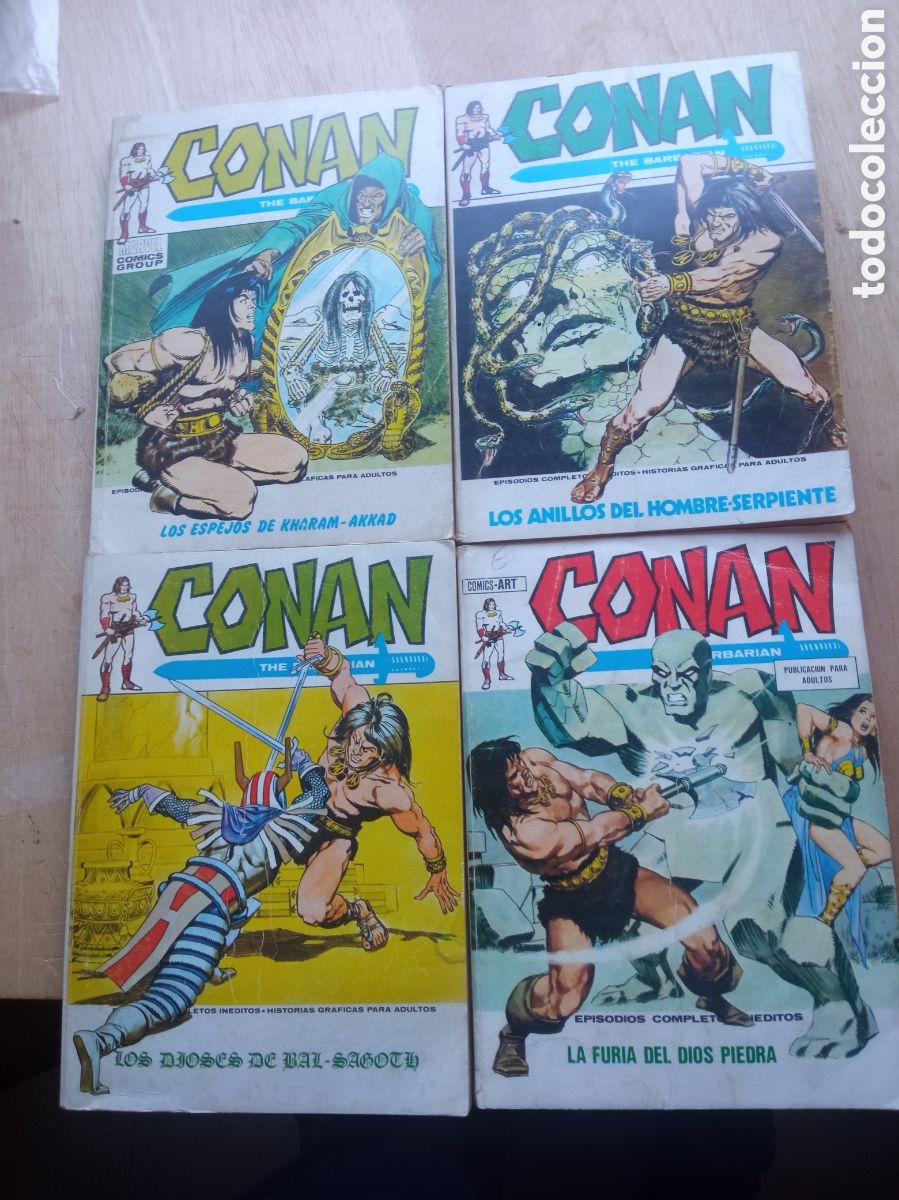 Tebeos: CONAN LOTE DE 4 NUM-4-9-13-18ES EL &Uacute;LTIMO - Foto 1