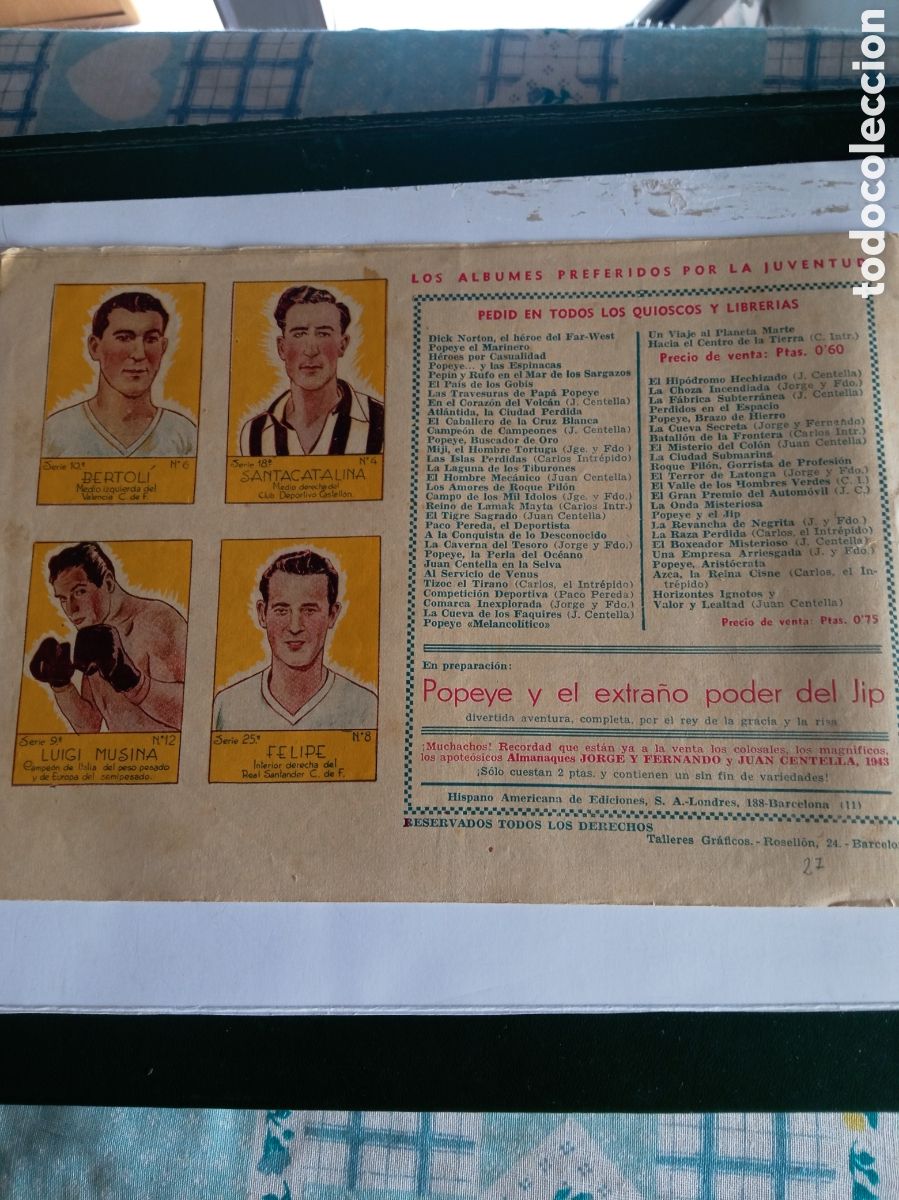 Tebeos: JORGE Y FERNANDO NUM-27 HISPANOAMERICANA ORIGINAL - Foto 2