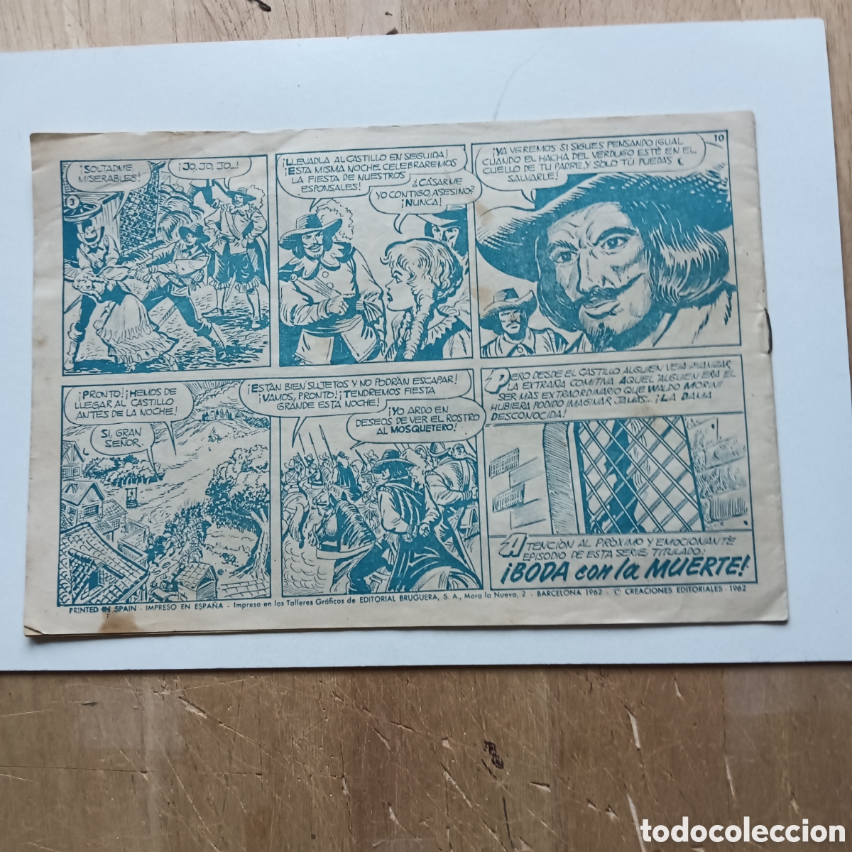Tebeos: EL MOSQUETERO AZUL N&Uacute;M 3 EDI.BRUGERA ORIGINAL - Foto 2