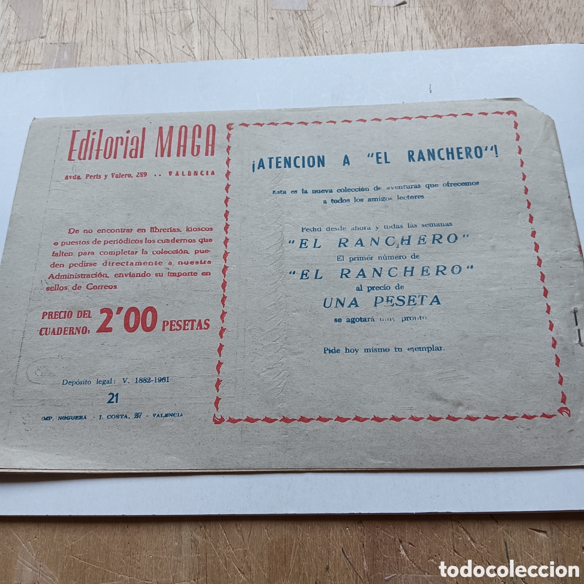 Tebeos: LA CUADRILLA NUM 21 EDI.MAGA ORIGINAL - Foto 2