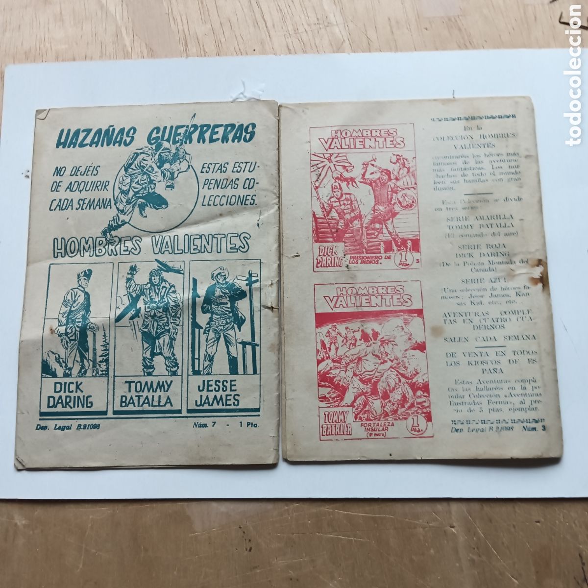 Tebeos: HOMBRES VALIENTES NUM 7-3 ORIGINAL - Foto 2