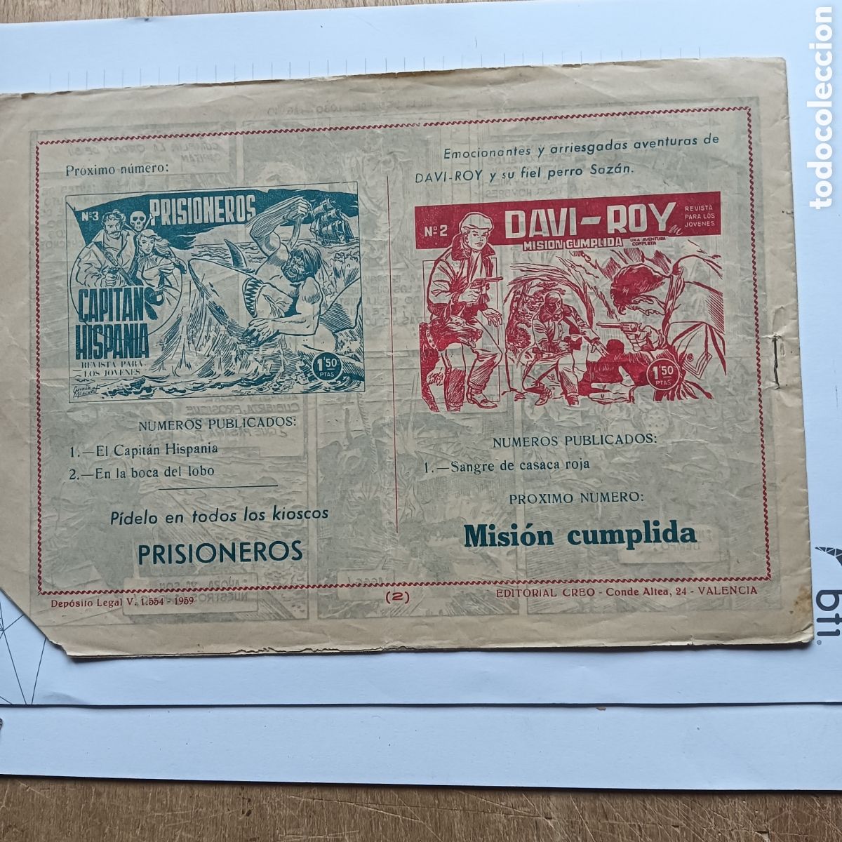Tebeos: CAPIT&Aacute;N HISPANIA NUM2 ORIGINAL - Foto 2