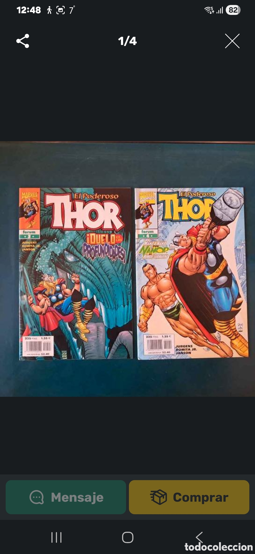 Tebeos: LOTE DE C&Oacute;MICS THOR A&Ntilde;OS 90 - Foto 3