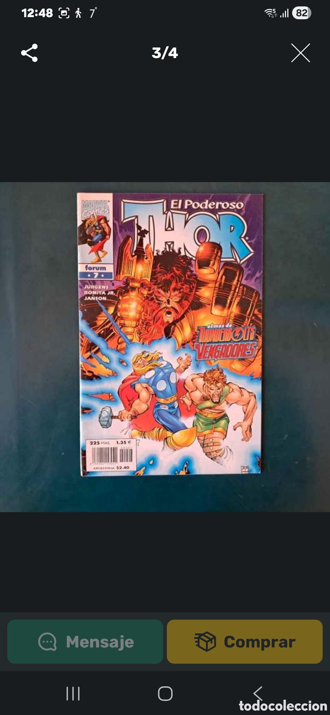 Tebeos: LOTE DE C&Oacute;MICS THOR A&Ntilde;OS 90 - Foto 4
