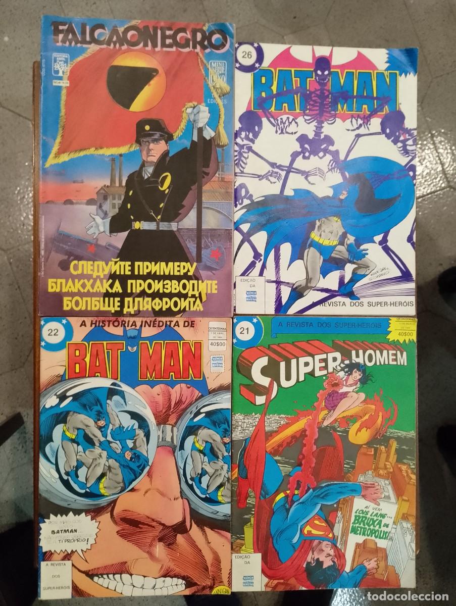 Livros de Banda Desenhada: Batman, Super-Homem, Falc&atilde;o Negro etc 6 unidades