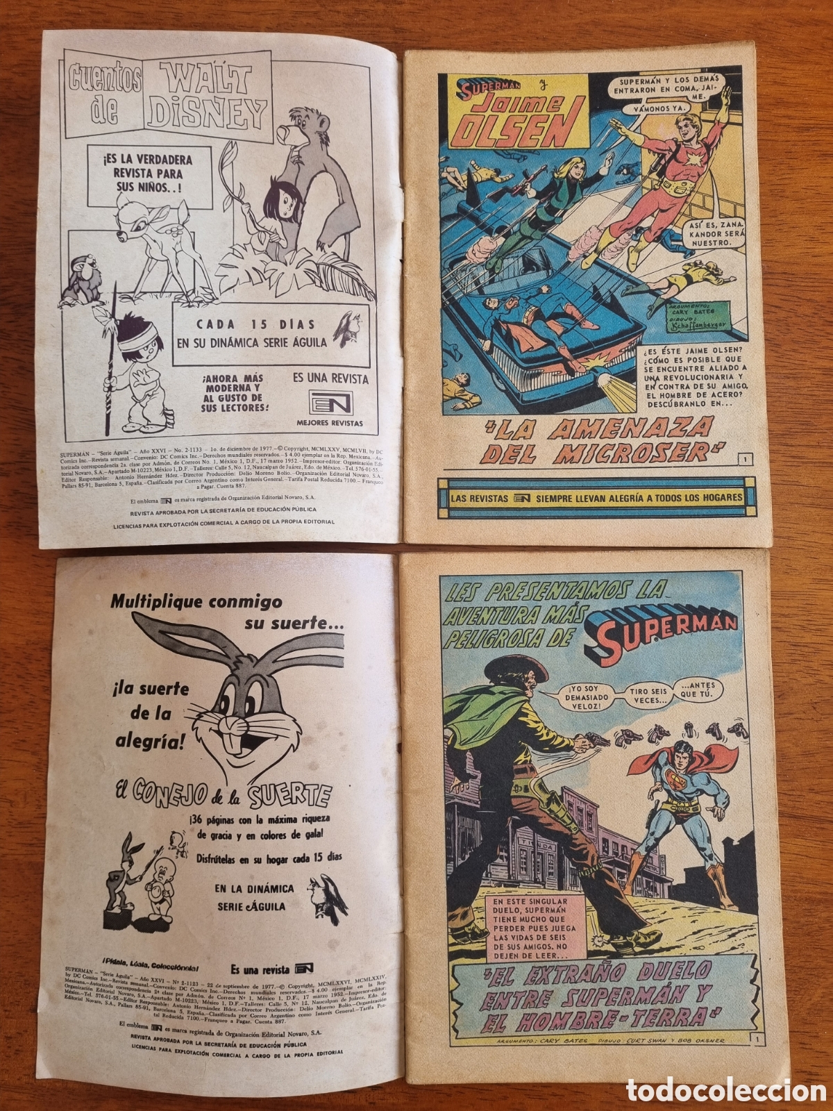 Tebeos: 2 C&oacute;mics Superm&aacute;n Editorial Novaro a&ntilde;o 1977 - Foto 2